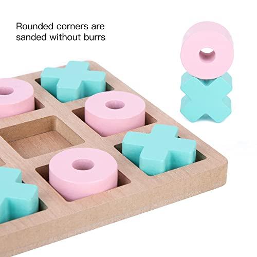 【並行輸入品】LXGYPWIN Tic Tac Toe Game、木製Tic Tac Toe Game、小型Tic Tac Tac Toe Ga_7
