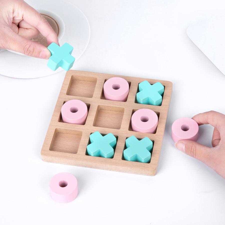 【並行輸入品】LXGYPWIN Tic Tac Toe Game、木製Tic Tac Toe Game、小型Tic Tac Tac Toe Ga_9