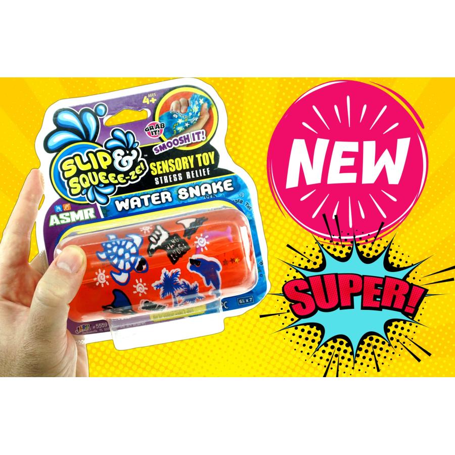 【並行輸入品】JA RU マジック グリッター ウォーター スネーク フィジェット トイ 5インチ (1パックの女の子用) 不安 ストレス