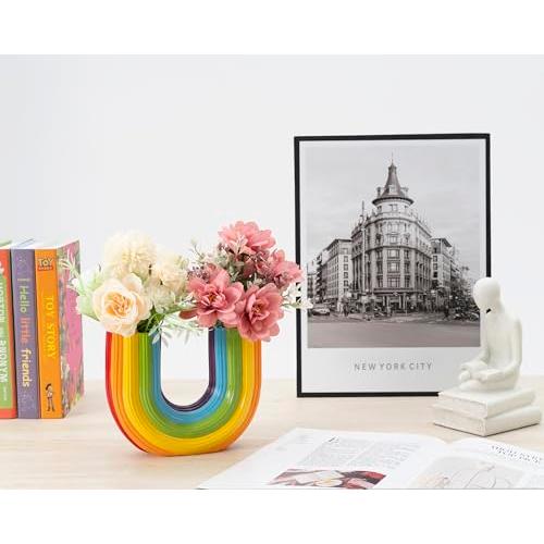 並行輸入品】Artconal レインボーフラワー花瓶 ホームデコレーション