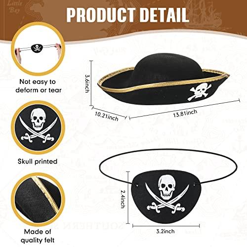 【並行輸入品】Sratte 12 Pieces Halloween Pirate Hat Pirate Hat for Kids Skull