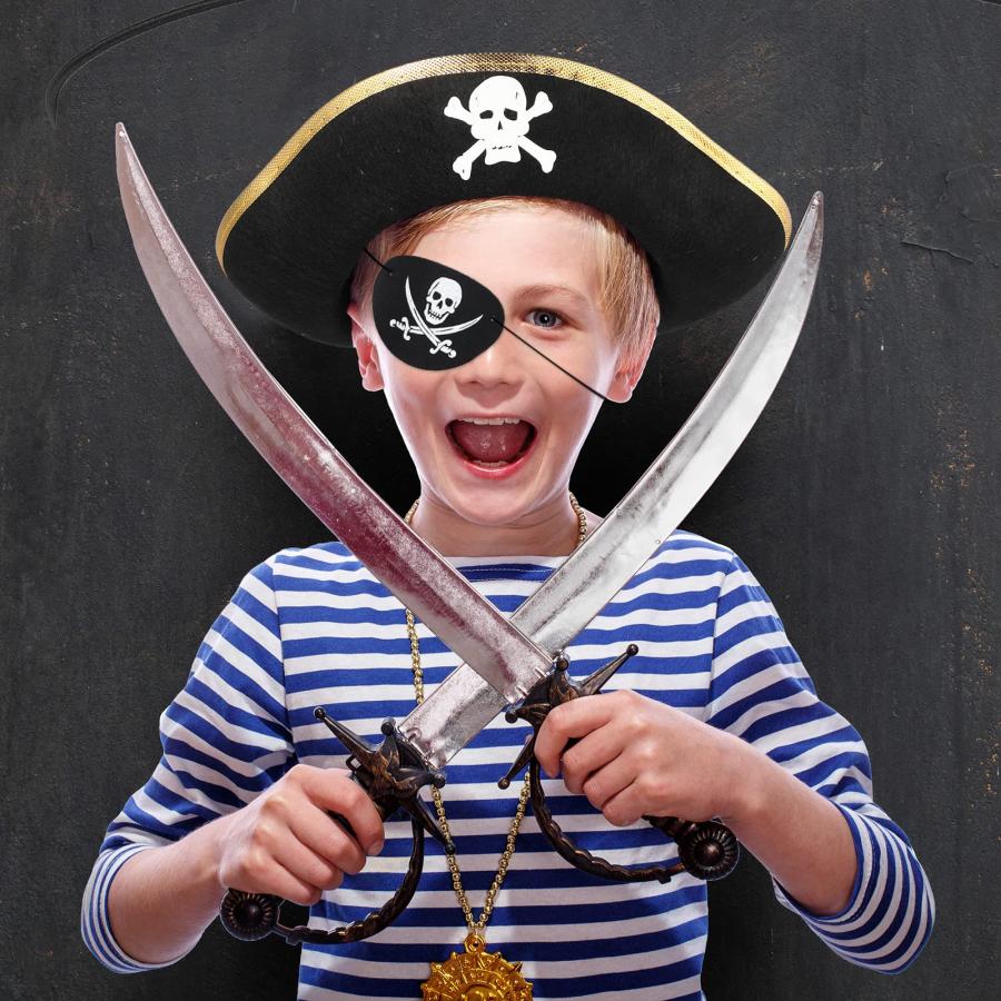 【並行輸入品】Sratte 12 Pieces Halloween Pirate Hat Pirate Hat for Kids Skull