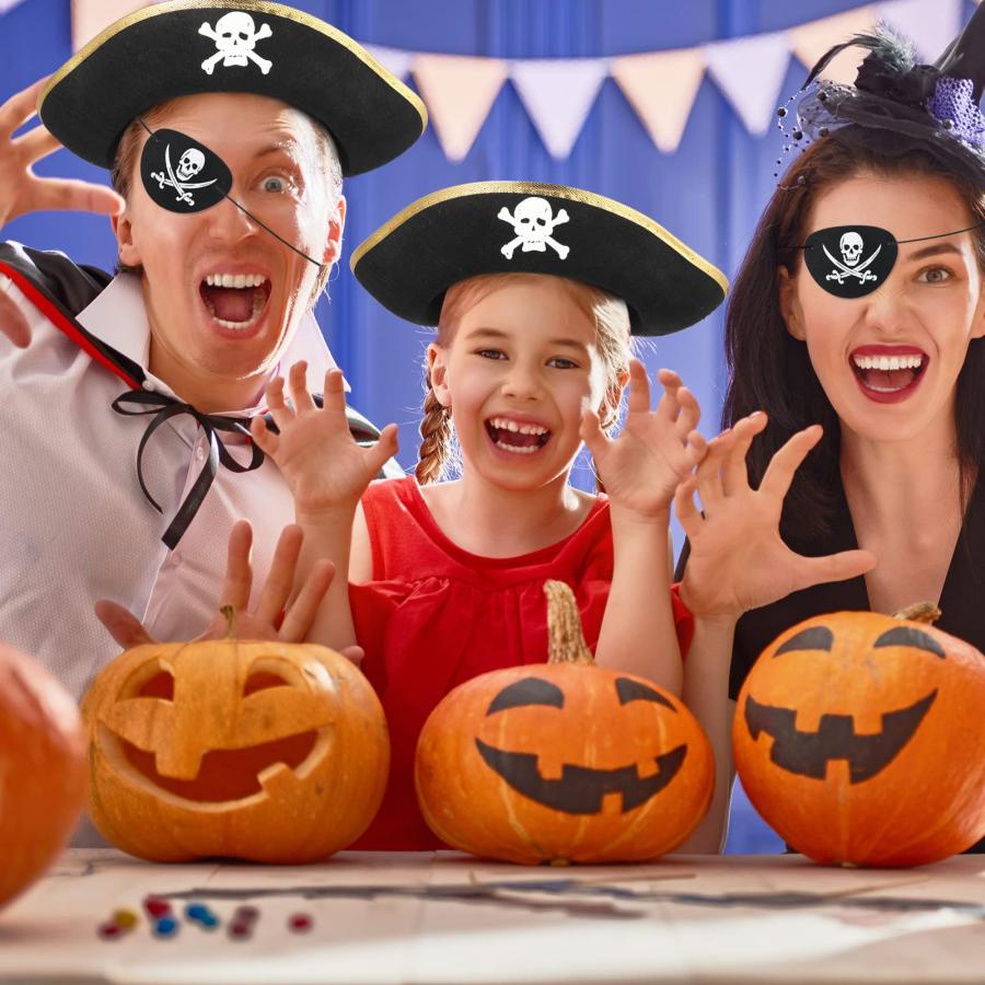 【並行輸入品】Sratte 12 Pieces Halloween Pirate Hat Pirate Hat for Kids Skull