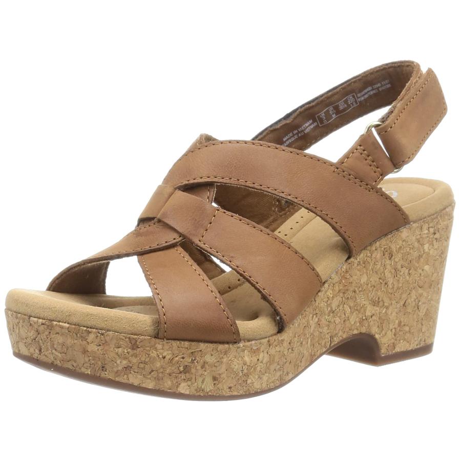 【並行輸入品】[クラークス] サンダル ジゼルビーチ レディース タンレザー 24.5 cm Clarks Giselle Beach Wome