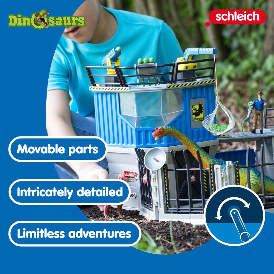 【並行輸入品】schleich 41462 Gro〓e Dino Forschungsstation, f〓r Kinder ab 5 12 Jの画像