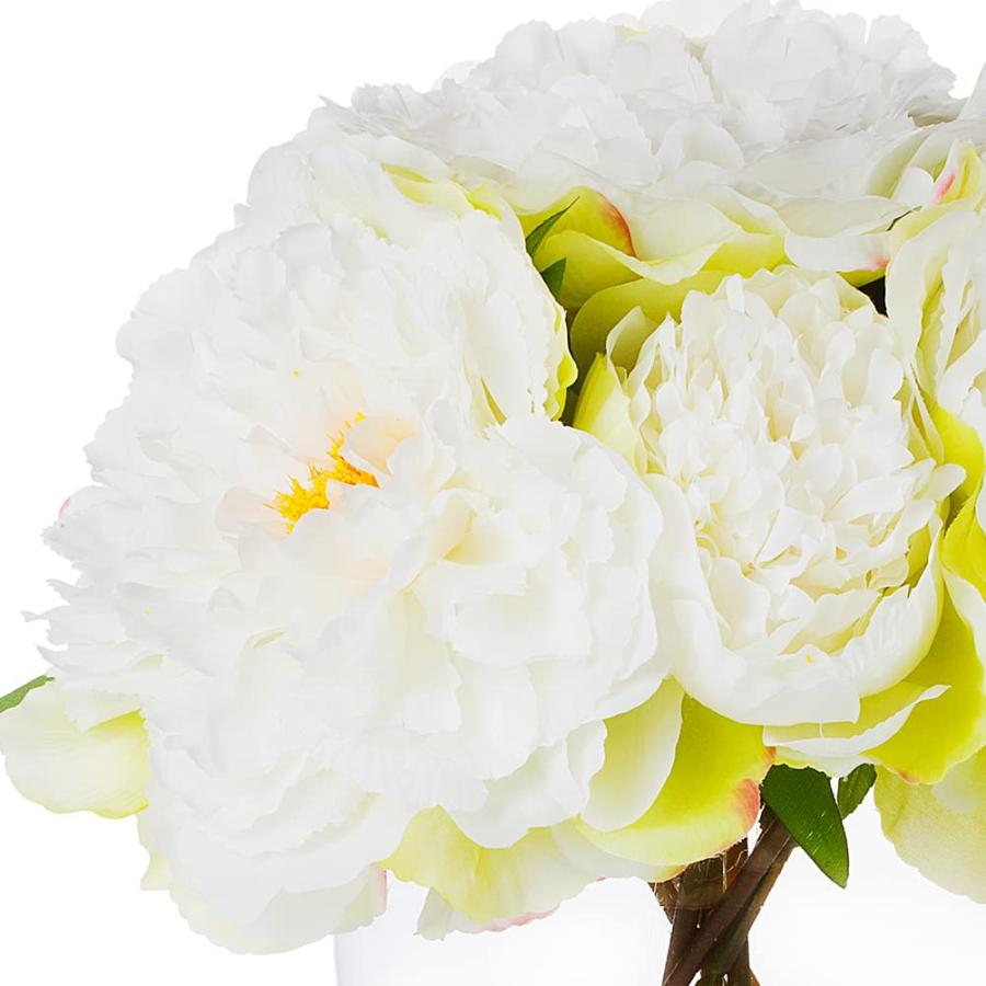 【並行輸入品】ENOVA FLORAL 造花 牡丹の花 花瓶付き フェイクフラワー アレンジメント 花瓶付き造花 ガラスの花瓶の牡丹 ホームオフ_9