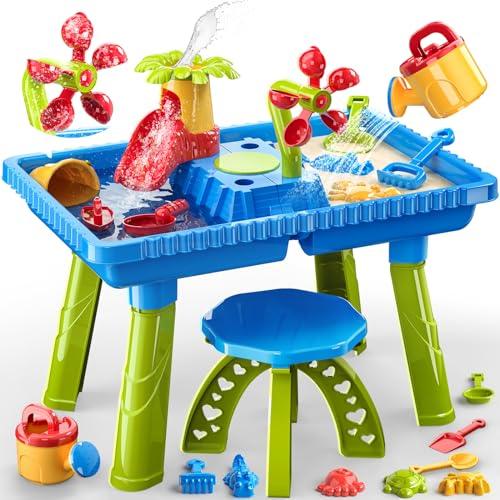 【並行輸入品】子供用砂型ウォーターテーブル ビーチ用 アクティビティ感覚プレイテーブルおもちゃ 3~5歳の幼児向け ウォーターアクティビティテー_1