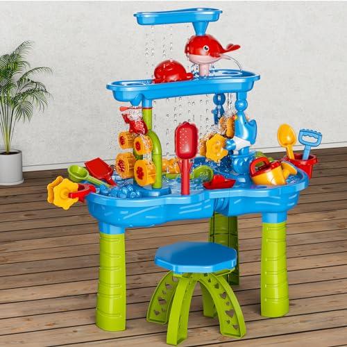 【並行輸入品】Lucky Doug Kids Sand Water Table for Toddlers, 3 Tier Sand and Wの画像