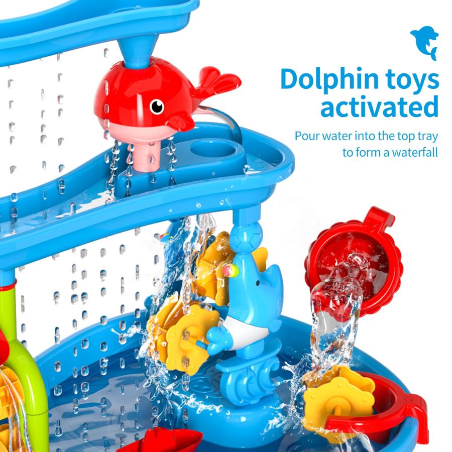 【並行輸入品】Lucky Doug Kids Sand Water Table for Toddlers, 3 Tier Sand and Wの画像