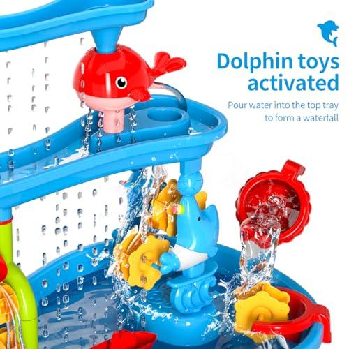 【並行輸入品】Lucky Doug Kids Sand Water Table for Toddlers, 3 Tier Sand and Wの画像