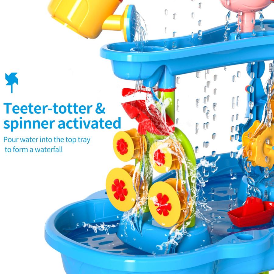 【並行輸入品】Lucky Doug Kids Sand Water Table for Toddlers, 3 Tier Sand and Wの画像