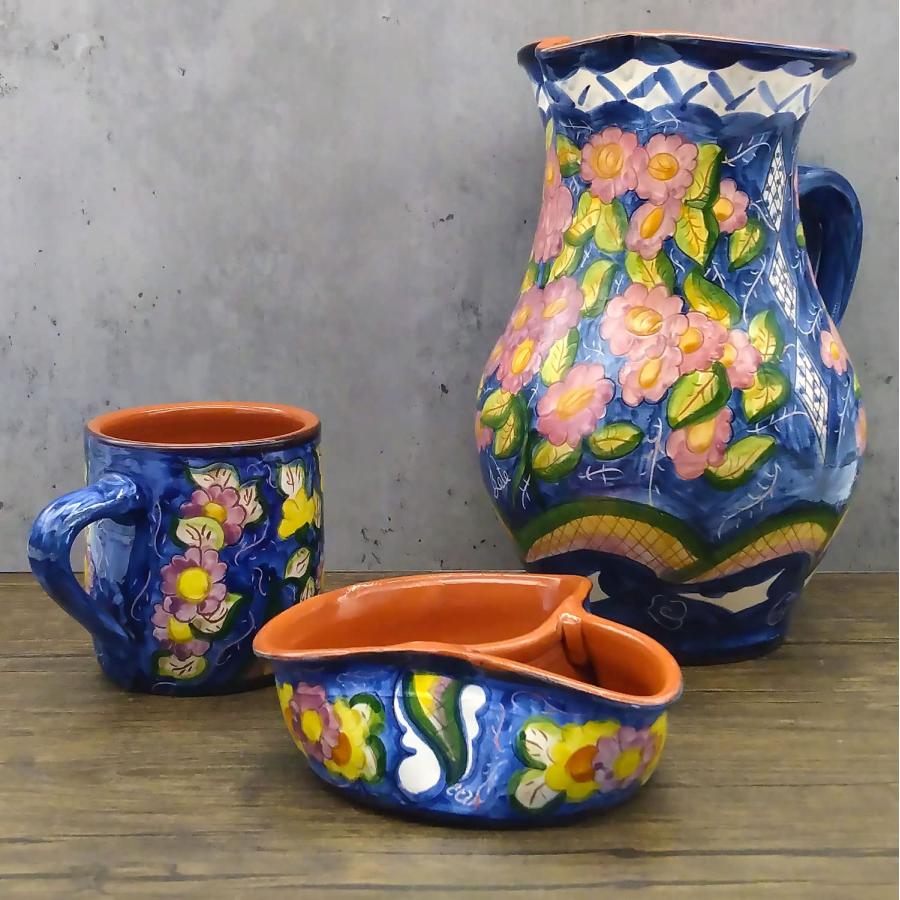 【並行輸入品】Handmade Hand Painted Portuguese Pottery Olive Dish with Pit Hol_9