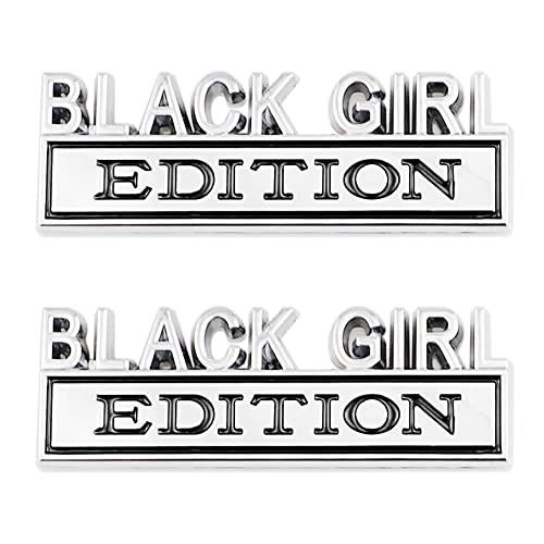 【並行輸入品】CARRUN 2 Pcs Black Girl Edition Emblem Car Side Rear Front Hood |  | 01