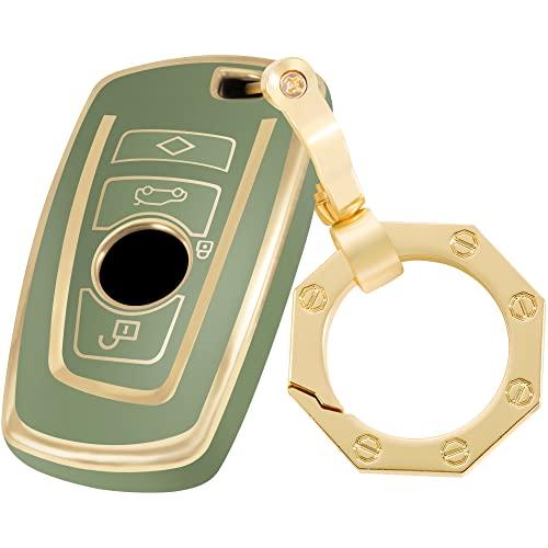 【並行輸入品】BMWキーフォブカバーシェルケースは、BMW X1 X2 X3 X5 X6 X7とシリーズ1 2 3 4 5 6 7 8 ゴールド |  | 01
