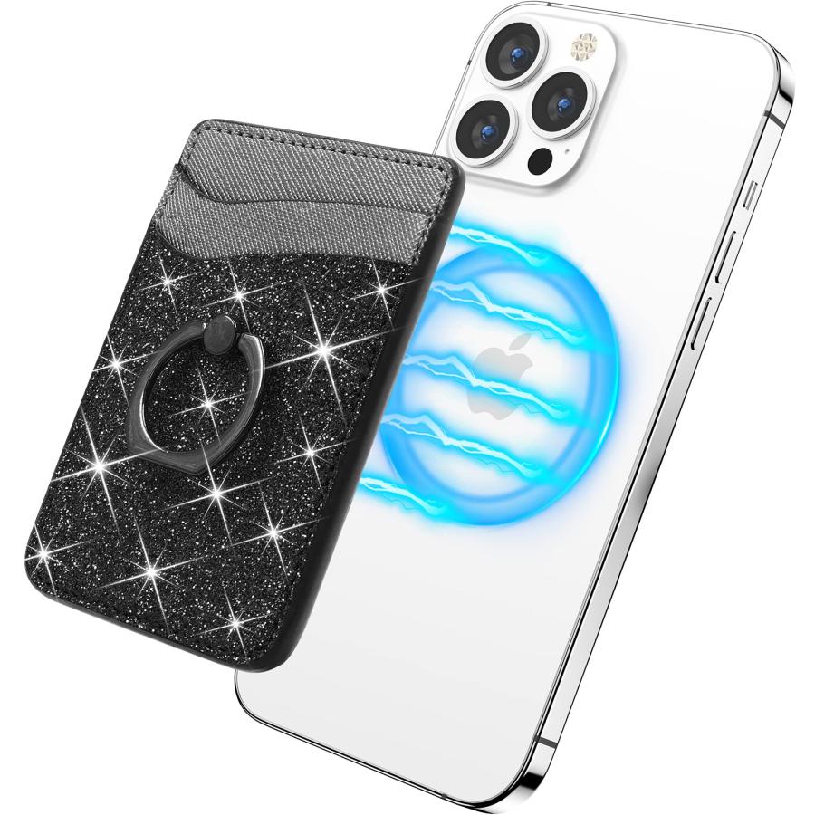 【並行輸入品】Gospire 磁気電話財布 レザー携帯電話カードホルダー Magsafe財布リング付き [クレジットカードRFIDブロッキング] | 