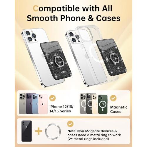 【並行輸入品】Gospire 磁気電話財布 レザー携帯電話カードホルダー Magsafe財布リング付き [クレジットカードRFIDブロッキング] |  | 04