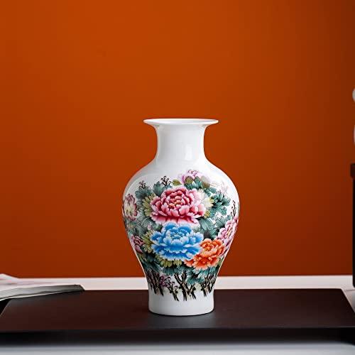 【並行輸入品】ZRLWIVE ホワイト セラミック アンティーク 花瓶 装飾 花瓶 花 景徳鎮 ハンドメイド 中国 インテリア シェルフ 本棚 |  | 01