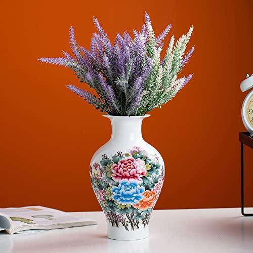 【並行輸入品】ZRLWIVE ホワイト セラミック アンティーク 花瓶 装飾 花瓶 花 景徳鎮 ハンドメイド 中国 インテリア シェルフ 本棚 |  | 07