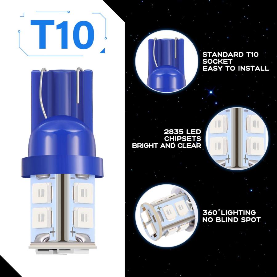 【並行輸入品】Tallew 24個 ドームライト LED電球キットセット T10 31mm 42mm LED フェストゥーン インテリア LEDの画像