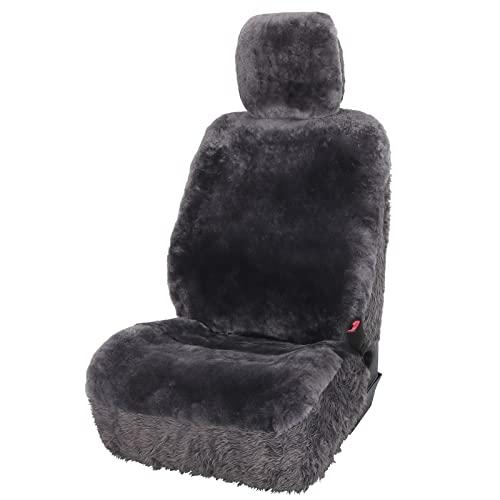 【並行輸入品】Leader Accessories 純正シープスキンシートカバー ユニバーサル 車 SUV トラック フロントシート用 チャコー_1
