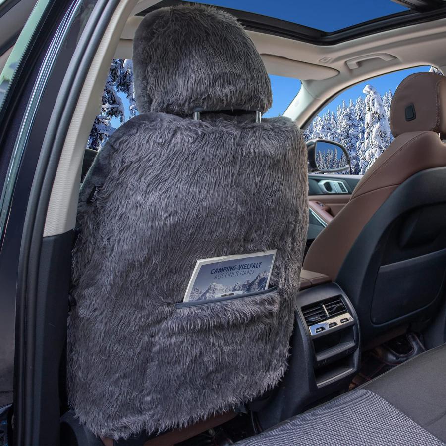 【並行輸入品】Leader Accessories 純正シープスキンシートカバー ユニバーサル 車 SUV トラック フロントシート用 チャコー_6
