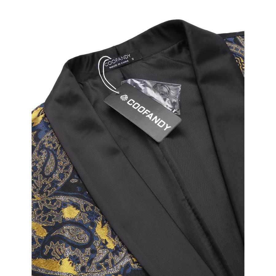 【並行輸入品】[Gumoch] COOFANDY Men's Floral Tuxedo Jacket Luxury Embroidered S_6