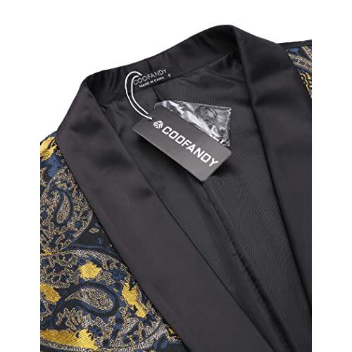 【並行輸入品】[Gumoch] COOFANDY Men's Floral Tuxedo Jacket Luxury Embroidered S_7