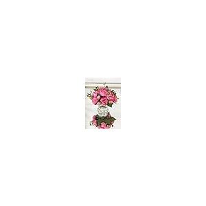 【並行輸入品】Flovery シルク牡丹アレンジメント 花瓶入り (ホットピンク) Flovery Silk Peony Arrangement_2