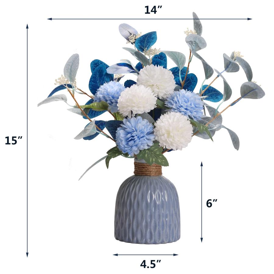 並行輸入品】花瓶付き造花 フェイクアジサイ ユーカリブーケの