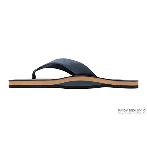 【並行輸入品】Rainbow Sandals (レインボーサンダル) メンズ ラグジュアリーレザー シングルレイヤー アーチサポート, ネイビー |  | 04