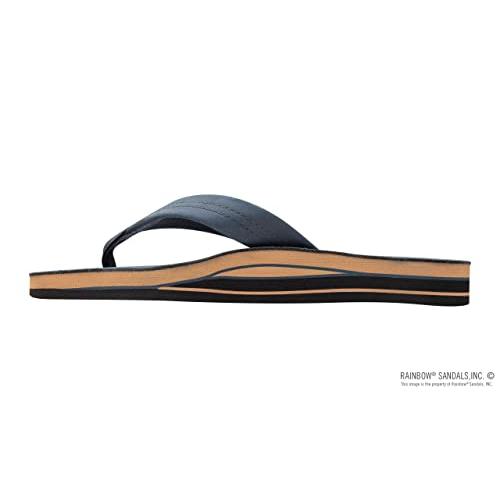【並行輸入品】Rainbow Sandals (レインボーサンダル) メンズ 限定版   ダブルレイヤー ワイドストラップ カスタムカラー, ネの画像
