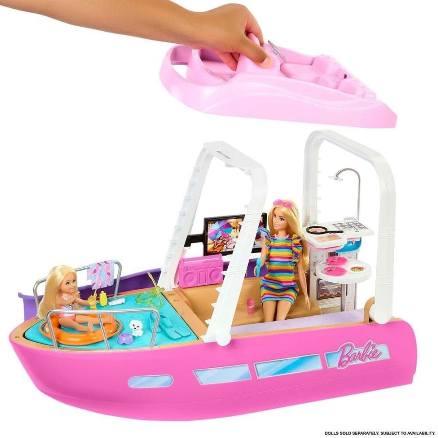【並行輸入品】Barbie Dream Boat (111 cm), Barbie Set mit Barbie Boot, Rutsche uの画像