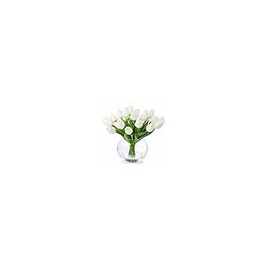 【並行輸入品】ENOVA FLORAL 20個 ホワイトチューリップ 造花 花瓶付き リアルタッチ チューリップ フラワーアレンジメント 花瓶に_2