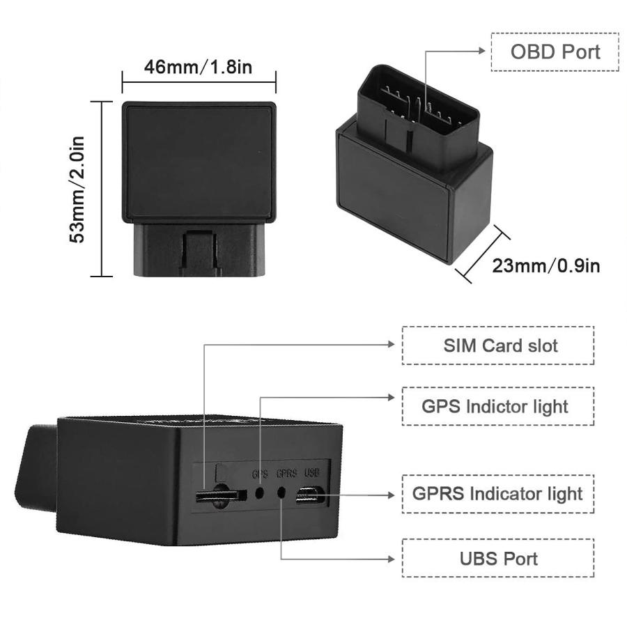 【並行輸入品】車両用GPSトラッカー OBD 4G LTE リアルタイムトラッキング 車 GPSトラッカーデバイス 無制限距離 グローバルトラッ |  | 09