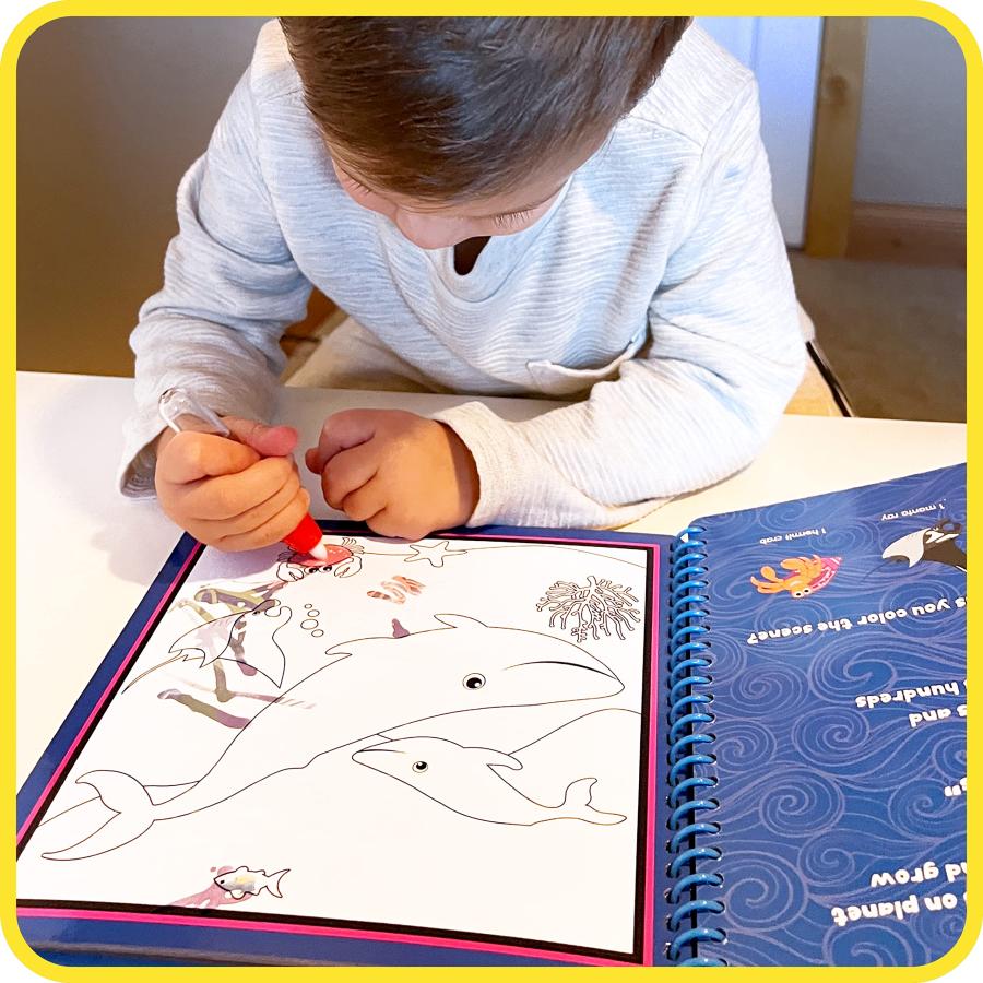 【並行輸入品】READY 2 LEARN ウォーターアートアクティビティブック   海の生き物   6つのアクティビティ   水のあるカラーシー |  | 09