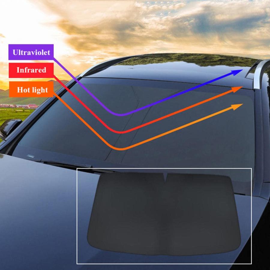 【並行輸入品】メルセデスベンツAクラスハッチバックW1772019 2021、フロントガラスサンシェード、車のフロントガラスサンシェードに適合 |  | 03