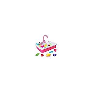 【並行輸入品】キッズプレイキッチンシンクおもちゃセット 子供用おもちゃセット 本物の蛇口付きアクセサリー 流水 ポットとフライパン 果物と野菜の_2