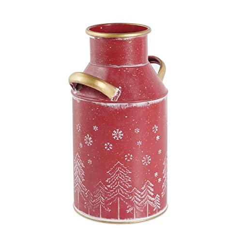 【並行輸入品】Putuo Decor メタルフラワー花瓶 素朴 シャビー シック 亜鉛メッキミルク缶 ヴィンテージ ファームハウス クリスマス_1