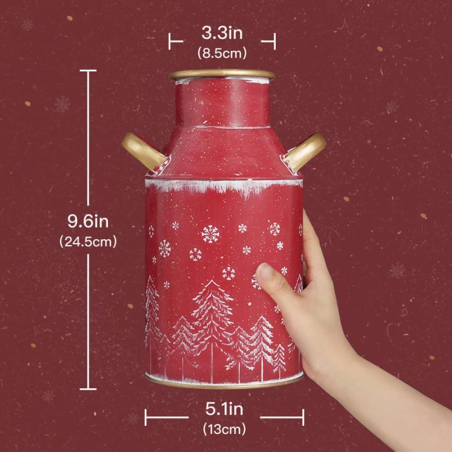 【並行輸入品】Putuo Decor メタルフラワー花瓶 素朴 シャビー シック 亜鉛メッキミルク缶 ヴィンテージ ファームハウス クリスマス_6