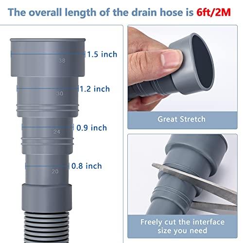 【並行輸入品】ユニバーサル食器洗い機洗濯機排水ホース   柔軟な波形ワッシャードレインホース 食器洗い機ドレインホース延長キット 延長アダプター |  | 07