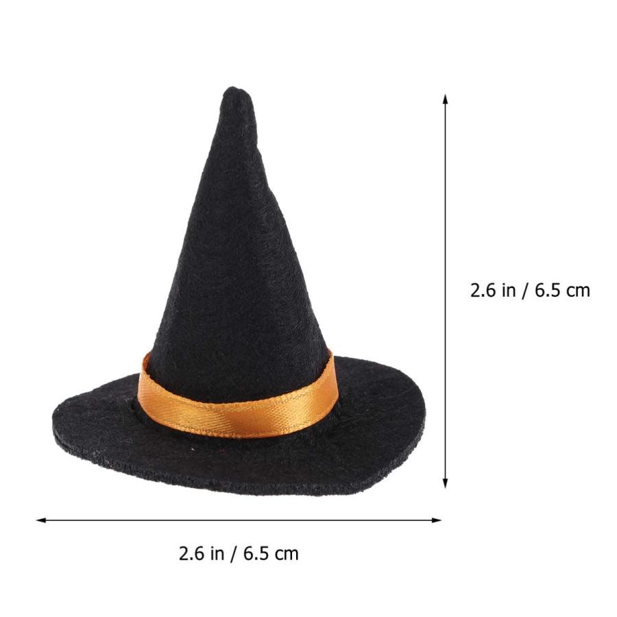 【並行輸入品】SEWACC 6 Pcs Witch Hat Felt Small Witch Hats Halloween Decoratio_3