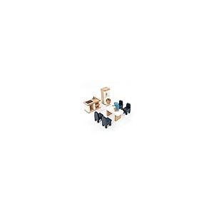 【並行輸入品】PairPear 木製おもちゃ ドールハウス家具 プレイセット 35ピース家具 ファミリードール付き ドールハウスアクセサリー ごの画像