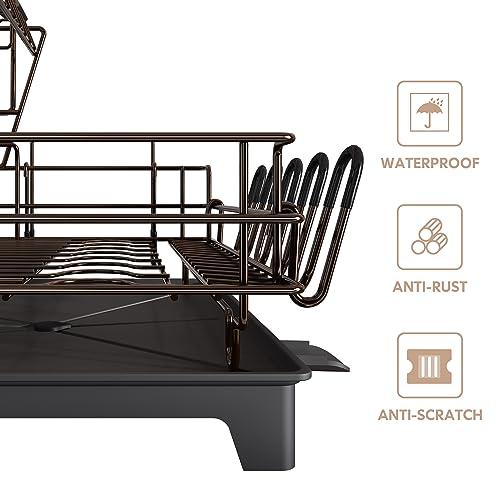 【並行輸入品】MAJALiS キッチンカウンター用 食器水切りラック 2段ステンレススチール 大型食器ストレーナー ワイングラスホルダー 調理器 |  | 07