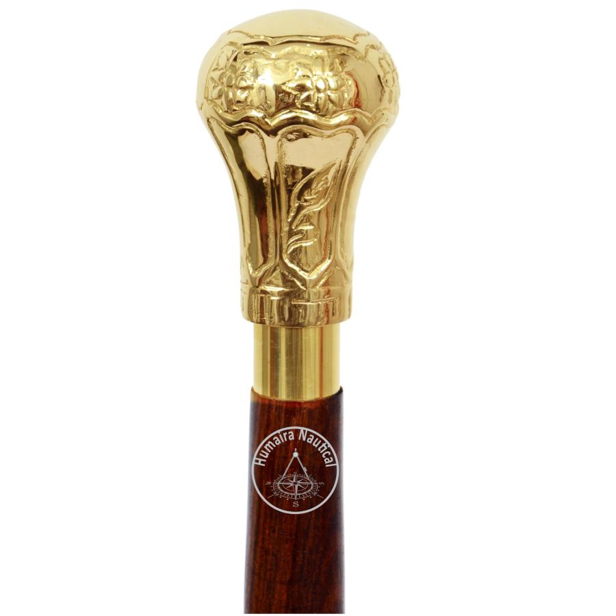 【並行輸入品】Humaira Nautical バットマスターソン真鍮ノブハンドルウォーキング杖のレプリカ。 Replica of Bat Ma | 