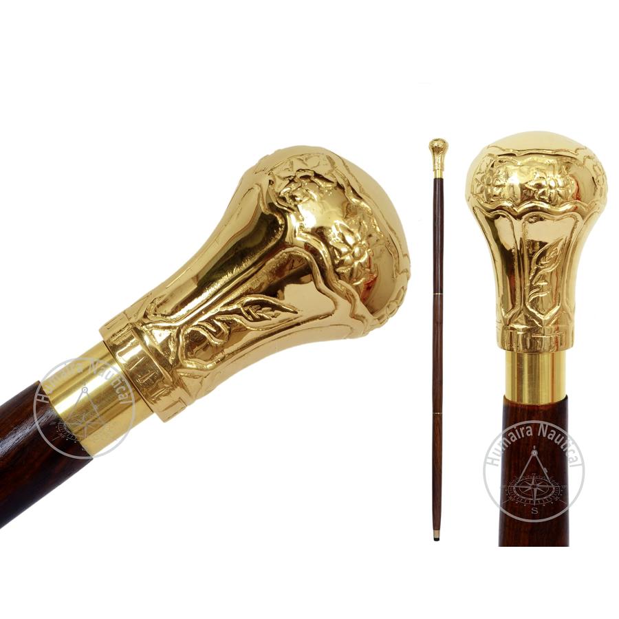 【並行輸入品】Humaira Nautical バットマスターソン真鍮ノブハンドルウォーキング杖のレプリカ。 Replica of Bat Ma |  | 03