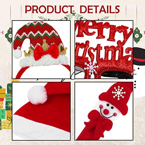 【並行輸入品】OPUHOHR 20PCS Christmas Headbands Santa Hat Christmas Slap Brace_7