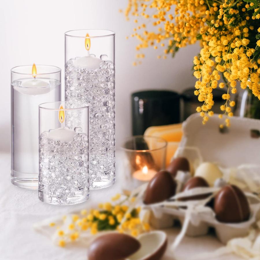 【並行輸入品】Sawysine 18 Pcs Cylinder Center Flowers Vases with 36 Pcs White_9
