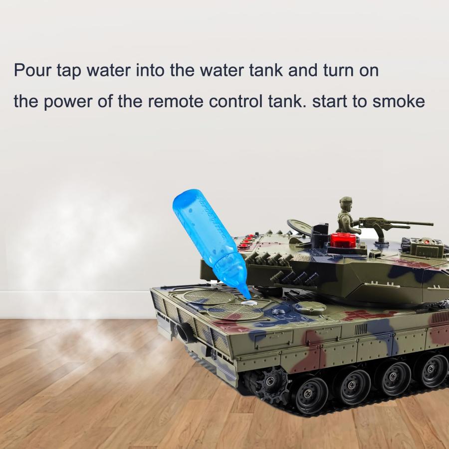 【並行輸入品】Remote Control Tank for Boys,1:24 RC Army Tank,Alloy Material wiの画像