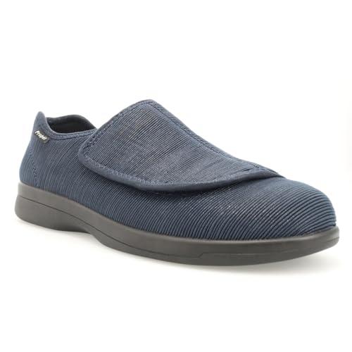 【並行輸入品】プロペット メンズ クッシュ N フットスリッパ, ネイビー, 9 XX Wide Propet Mens Cush 'N Fooの画像