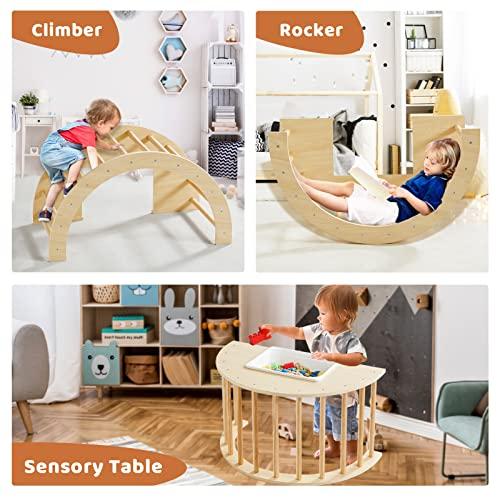 【並行輸入品】Beright 3 in1 Climbing Arch Sensory Table for Kids, Montessori Cの画像